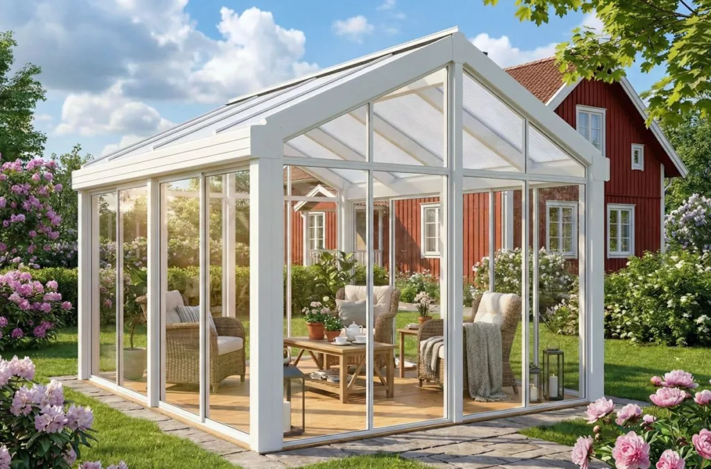 expodul uterum vit fristående aluminiumstomme exal nordic 140 sommar