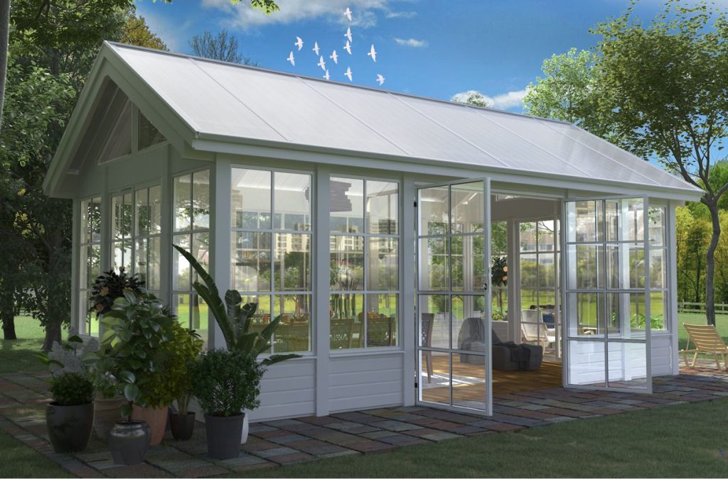 expodul uterum orangeri sommar 25kvm rendering