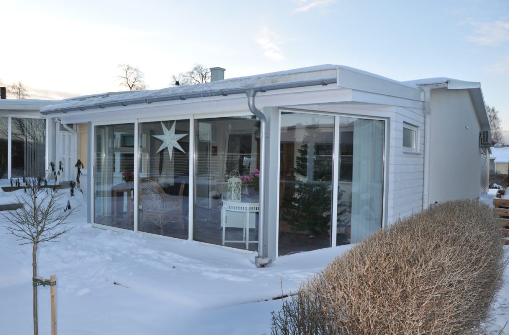 uterum vinterträdgård isolerad inglasning vinter