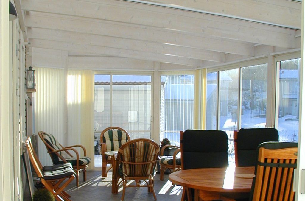 vinterträdgård inglasning pulpettak vinter